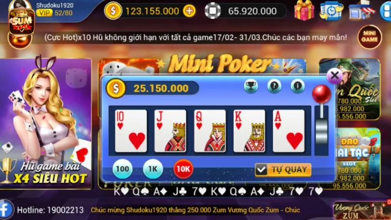 Chi tiết từng bước chơi Mini poker 